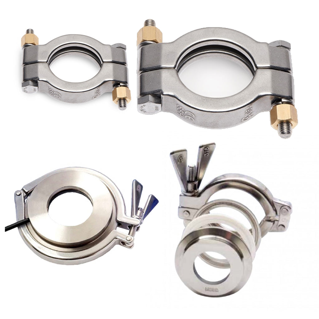 Hardware: Clamps, Nuts, Sight Glasses