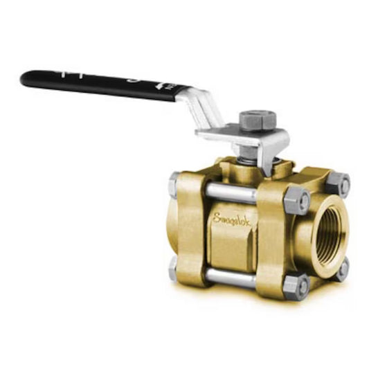 Swagelok SS 3-Piece 60 Series Ball Valve 1 in. Tube Fitting PTFE
