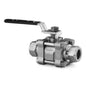 Stainless Steel 3-Piece 60 Series Ball Valve, Reinforced PTFE Seats, 1 1/2 in. Swagelok Tube Fitting
