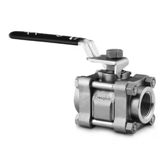 Swagelok SS 3-Piece 60 Series Ball Valve 3/8 in. FNPT PTFE Seats